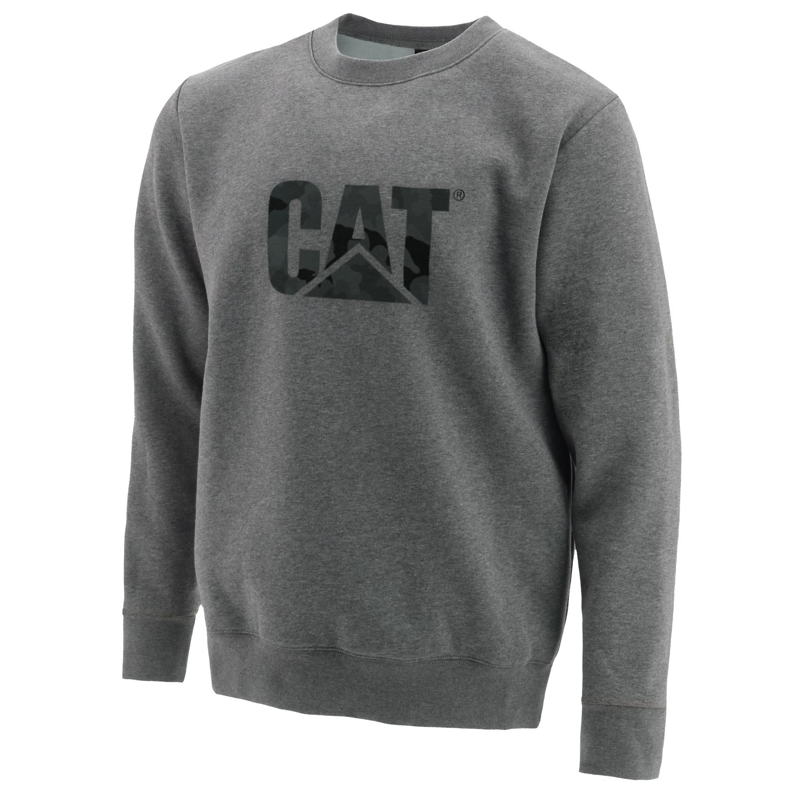 Caterpillar Clothing South Africa - Cat Men's Trademark Logo Crewneck Sweatshirts Grey OJ0481569